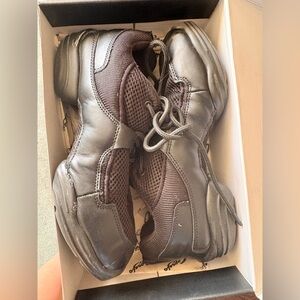 Capezio Black Split Sole DanSneakers with box